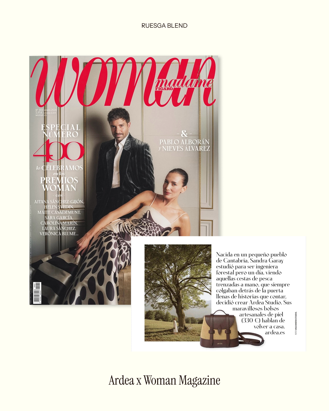 Ardea en Woman Magazine. Ruesga Blend, tradición y diseño contemporáneo.